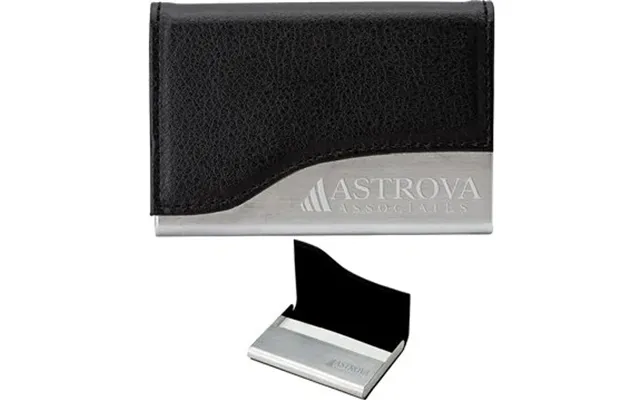 100 Promotional Terni Business Card Case - Steel & Leatherette