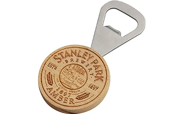 100 Promotional Wood Bottle Opener Round Handle - Real Wood