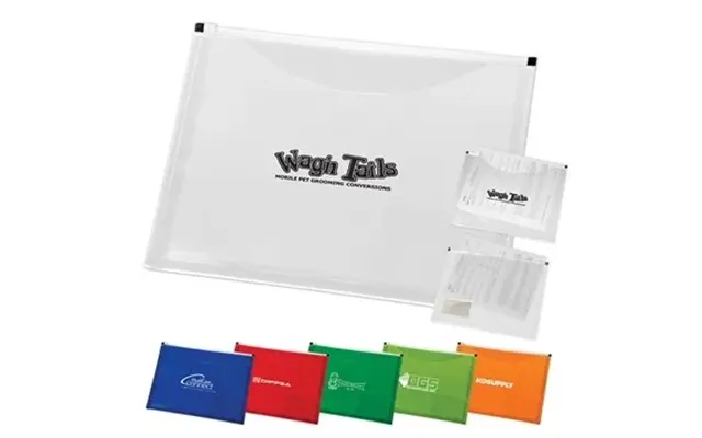 100 Promotional Zip-it Travel Document Holder - Multi Pocket