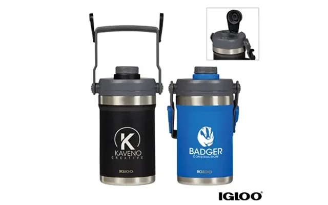 12 Custom Igloo Half Gallon Vacuum Insulated Jug - 36hr Cooling & 