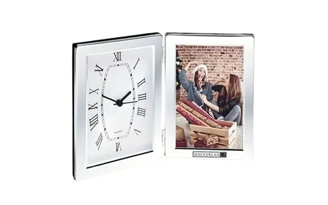 12 Custom Jadis I Desk Clock & Photo Frame - Silver
