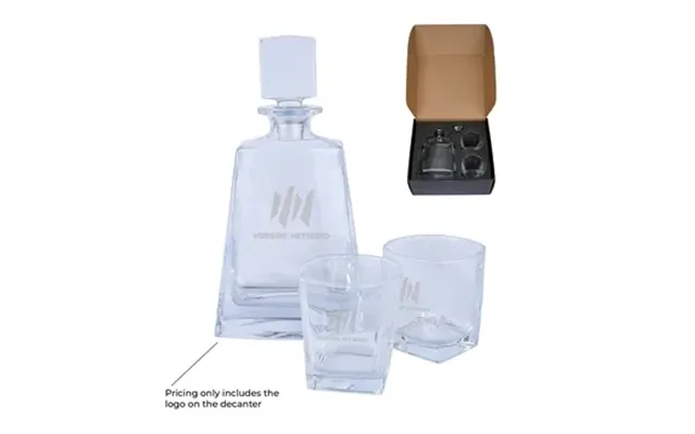 12 Custom Wellington Baron Whiskey Decanter & Glasses Set
