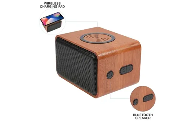 12 Custom Wood Bluetooth Speaker With Wireless Charging Pad - 3w 