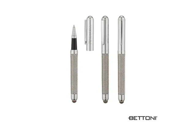 12 Promotional Fasciare Bettoni Rollerball Stylus Pen - Brass & 