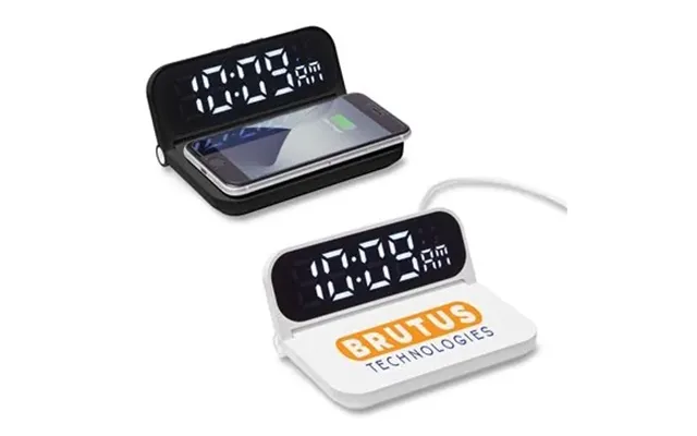 15 Custom Foldable Alarm Clock & Wireless Charger - Fast Charge & 