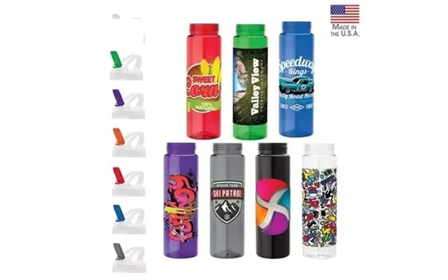 150 Customized Newport 25 Oz Pet Bottle With Flip Spout - Usa Made 