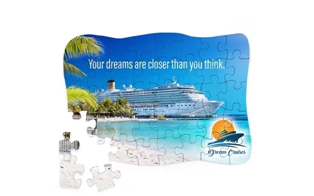 150 Promotional 40 Pieces Full Color 9.5x6.5 Custom Jigsaw Puzzle 