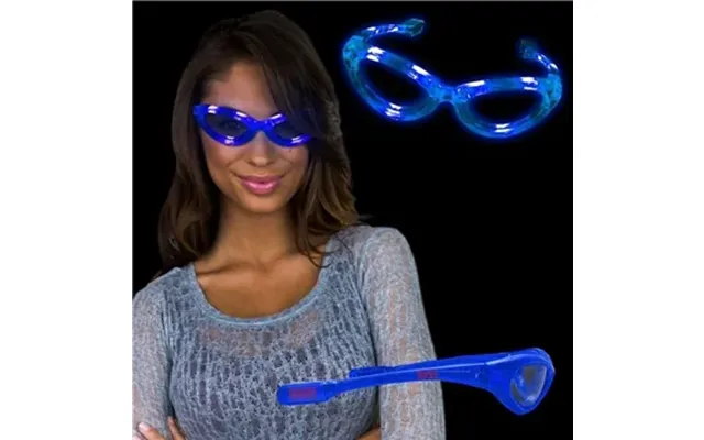 200 Custom Blue Led Sunglasses - Flashing Effects