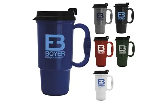 200 Custom Budget Traveler Mug With Slider Lid - Insulated & 