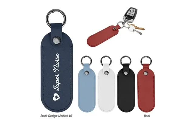 200 Promotional Bates Leatherette Key Tag With Carabiner