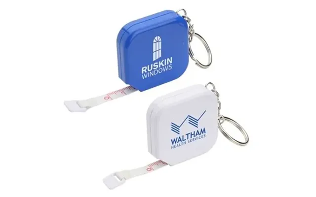200 Promotional Square 5-foot Tape Measure With Key Chain - Dual