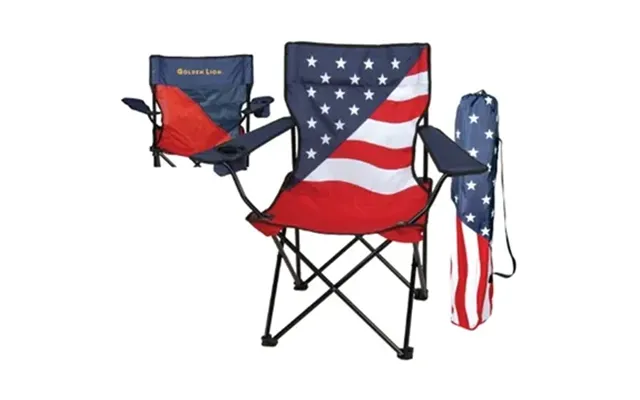 24 Customized Patriotic Folding Chair - Cup Holder & Carrying Case