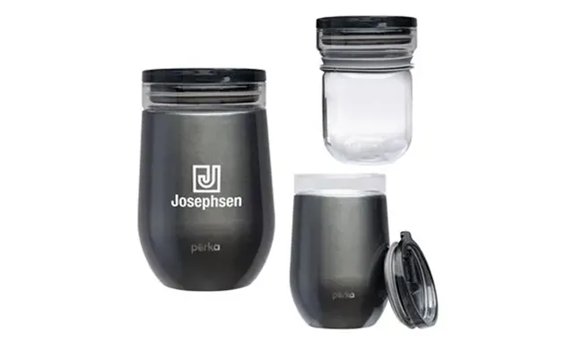 24 Promotional Perka Taylor 12 Oz Double Wall - Stainless Steel 