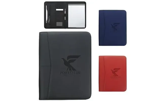 25 Custom Arrow Zippered Padfolio - Vinyl & Organizer