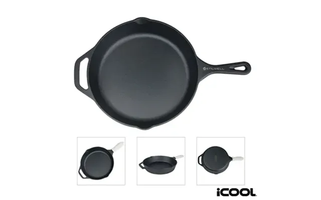 25 Custom Icool Anchorage 10 Cast Iron Skillet Frying Pan - 