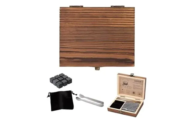 25 Custom Savour 11-piece Whiskey Stone Set - Basalt & Fda .