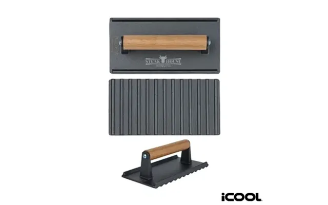 25 Customized Icool Kodiak Rectangular Cast Iron Meat Press