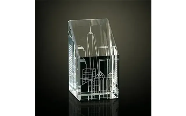 25 Customized Optical Crystal 3d Skyline Paperweight 4 In -