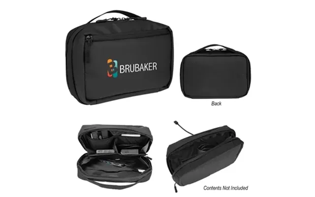 25 Customized Rpet Tech Pouch With Easy Cord Access - Zippered 