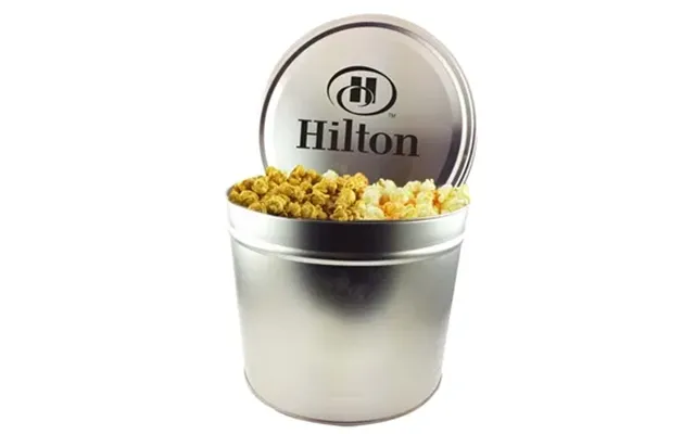 25 Customized Two Gallon Popcorn Tin - Trio Popcorn