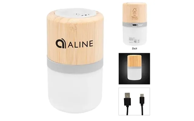 25 Promotional Bamboo Wireless Light Up Speaker