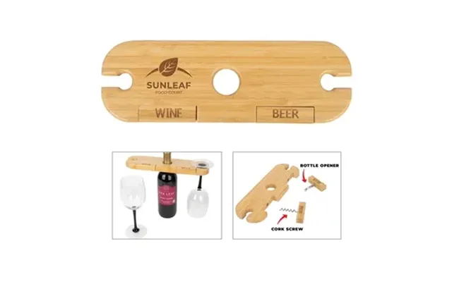 25 Promotional Temecula 3-piece Bamboo Wine Caddy - Portable & 