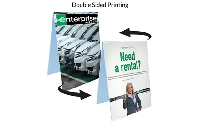250 Custom 5 X 7 Plastic Table Tent Sign - Double Sided