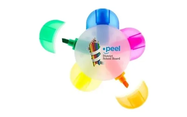 250 Custom Daisy Highlighter - Multi-color & Flower Design