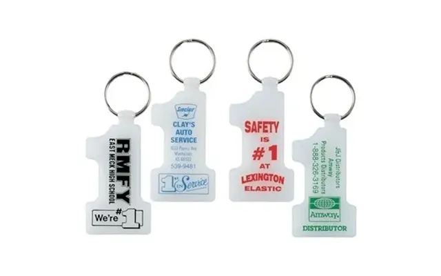 250 Custom Glow In The Dark Number 1 Key Tag