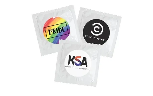 250 Custom Individual Condom W Round 4 Color Process Printing