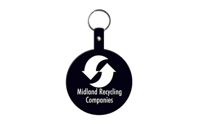 250 Custom Large Circle Flexible Key Tag