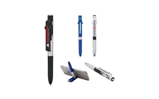 250 Custom Madison 4-in-1 Ballpoint Pen Led Phone Stand Stylus -