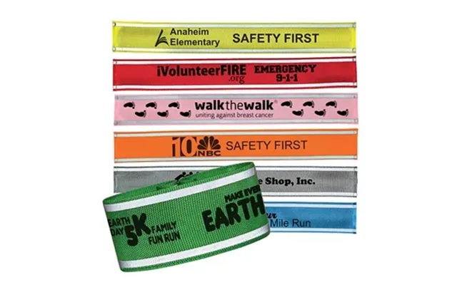 250 Custom Nylon Reflective Snap Band - Safety & Adjustable
