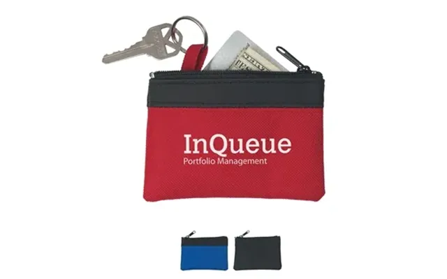 250 Custom Zippered Coin Pouch - Pvc & Polyester