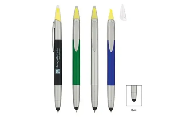 250 Customized 3-in-1 Pen With Highlighter And Stylus - Twist 