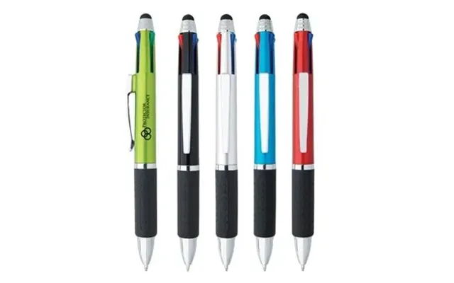 250 Customized 4-in-1 Pen With Stylus - Rubber Grip