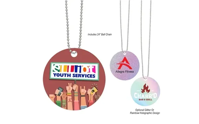 250 Customized Acrylic Charm With Chain - Circle