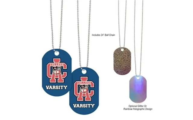 250 Customized Acrylic Dog Tag With Chain - Full Color Graphics