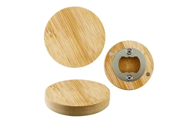 250 Customized Bamboo Bottle Opener Magnet