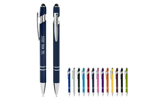 250 Customized Core365 Rubberized Aluminum Click Stylus Pen - 