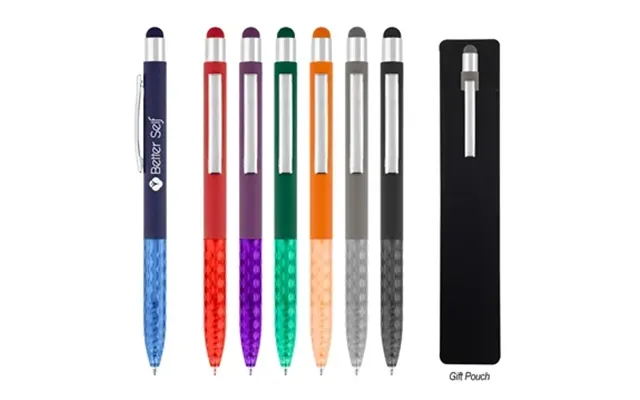 250 Customized Kelsey Recycled Aluminum Stylus Pen - Rubberized 