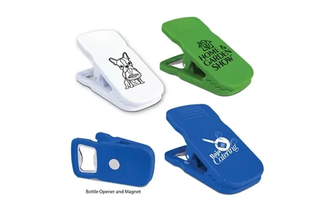 250 Customized Magnetic Bottle Opener Bag Clip - Spring Action