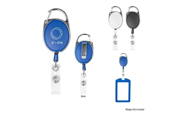250 Customized Retractable Badge Holder With Carabiner - 35-inch 