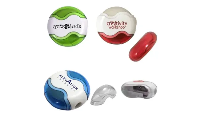 250 Customized Round Pencil Sharpener Eraser Combo - Steel Blade