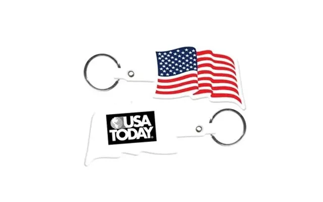 250 Customized U.s. Flag Flexible Key Tag