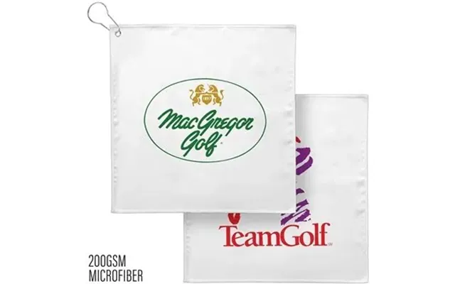250 Promotional 12x12 Golf Towel W Grommet 200gsm - Microfiber