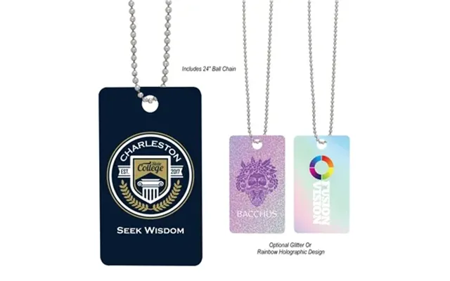 250 Promotional Acrylic Charm With Chain - Rectangle