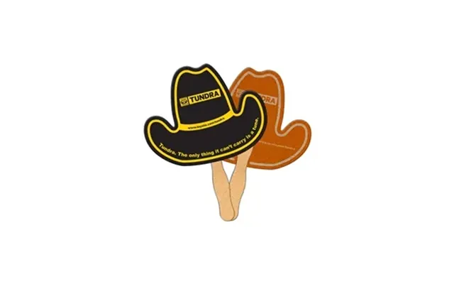 250 Promotional Cowboy Hat Recycled Hand Fan - Paper Products
