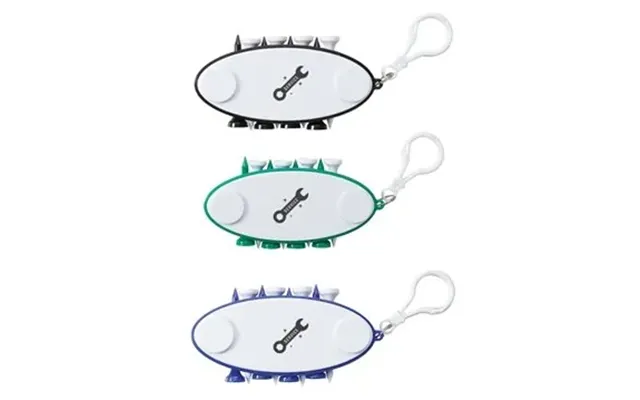 250 Promotional Oval Golf Tee Carrier - Carabiner Clip