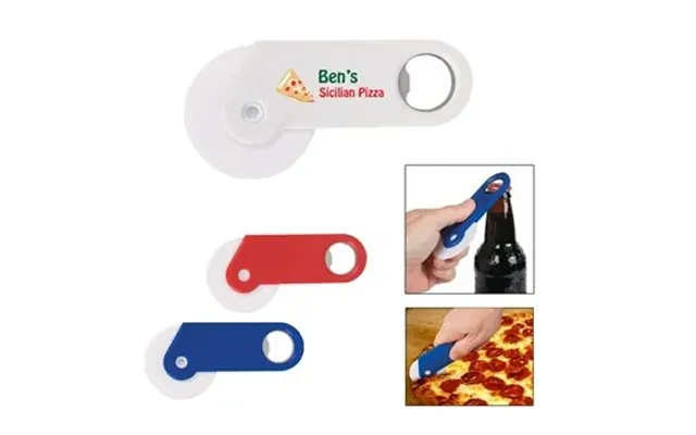 250 Promotional Pizza Cutter With Bottle Opener - Fda Compliant & 
